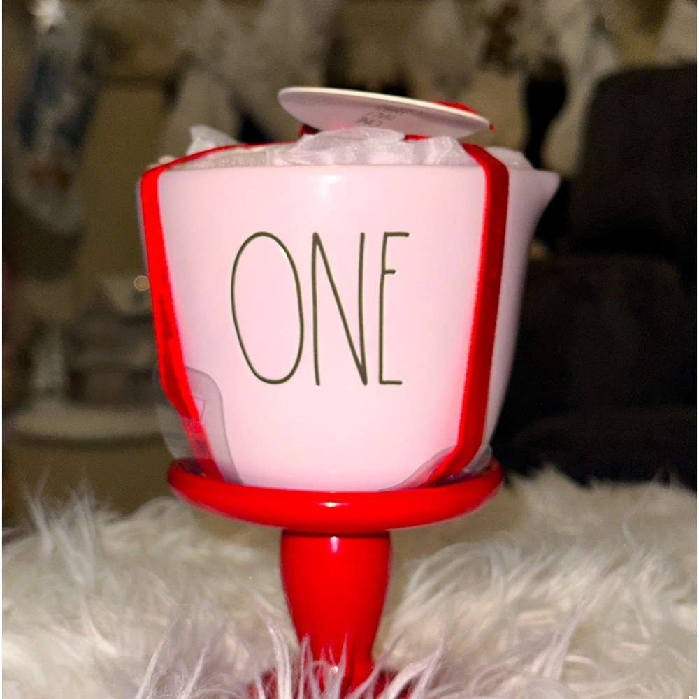 New Rae Dunn ONE Heart Cutout PINK Valentines Nesting Measuring Cups